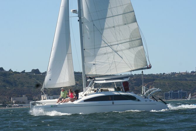 2.5-Hour Small-Group Catamaran Sunset Sail with Drinks - The USS Midway and the downtown waterfront