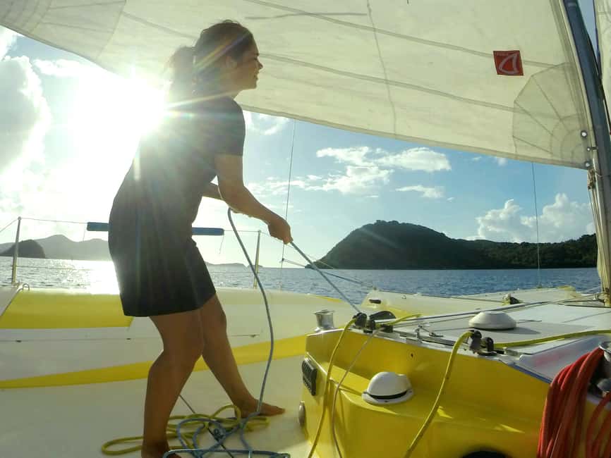2h Sailing catamaran in La Baie des Saintes - Returning Through La Baie des Saintes