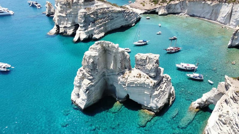 Adamantas: Kleftiko Sailing Cruise with Meal and Swim Stops - Sykia’s roofless cave and the first swim