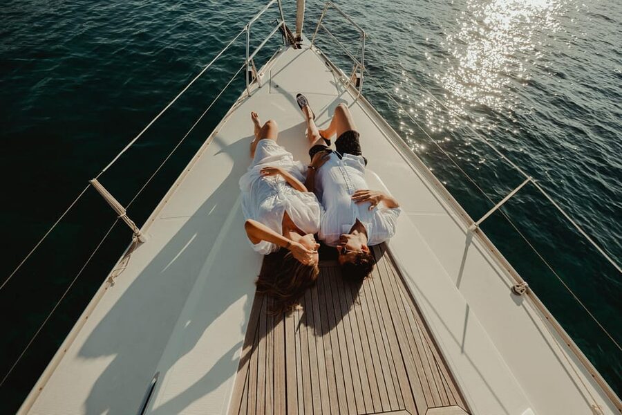 Agios Nikolaos: Golden Hour Sailboat Tour with Wine & Snacks - Kolokitha Bay is the heart of the outing