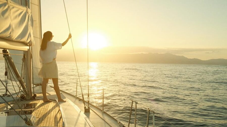 Agios Nikolaos: Golden Hour Sailboat Tour with Wine & Snacks - The return to Agios Nikolaos at golden hour