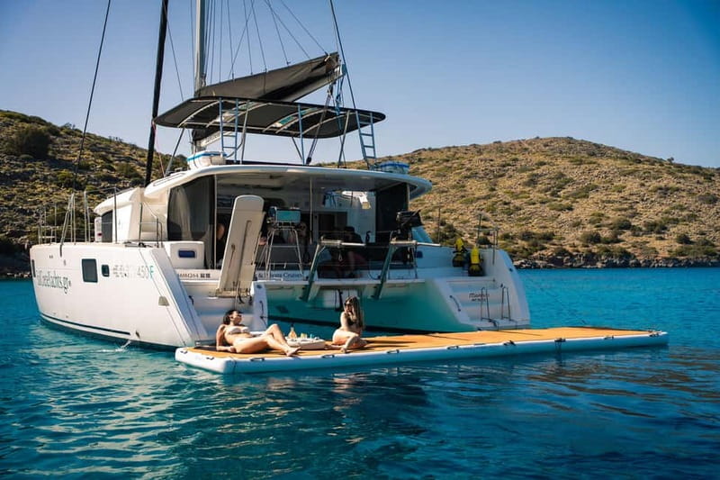 Agios Nikolaos: Sailing Trip Catamaran Lunch and Water Toys - A close look at Spinalonga