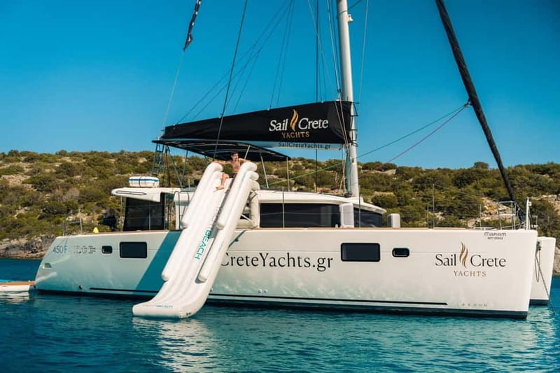 Agios Nikolaos: Sailing Trip Catamaran Lunch and Water Toys - The sail toward Elounda