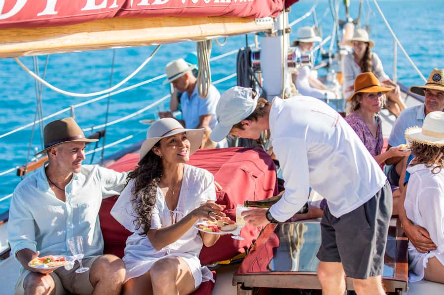 Airlie Beach: Adults-Only Whitehaven Beach Sailing Tour - Lunch back on the yacht