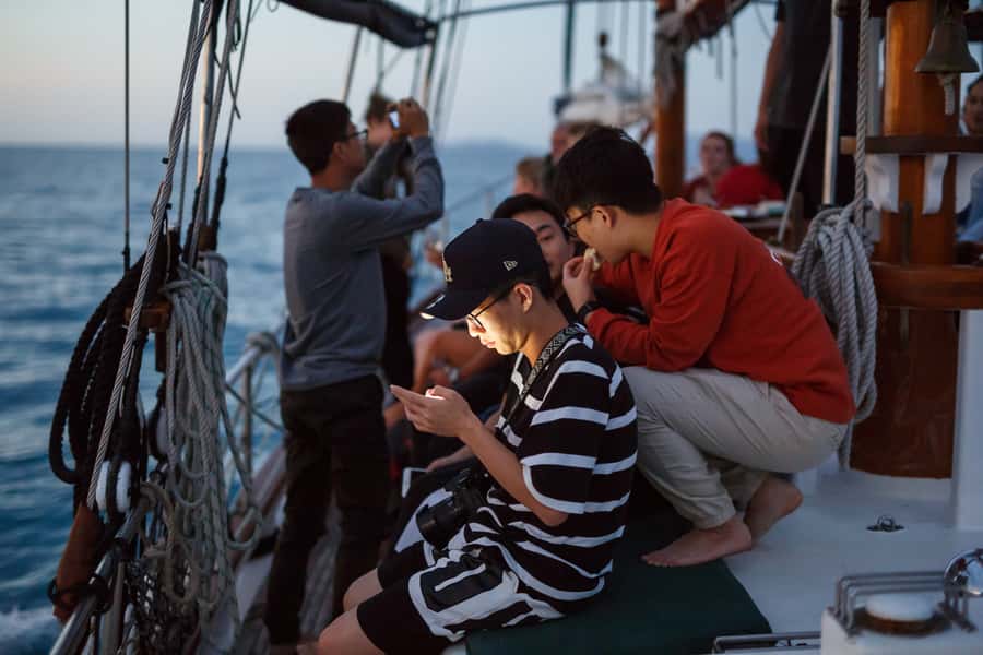 Airlie Beach: Providence Whitsundays Tallship Sunset Sail - Crew stories add more than the sunset