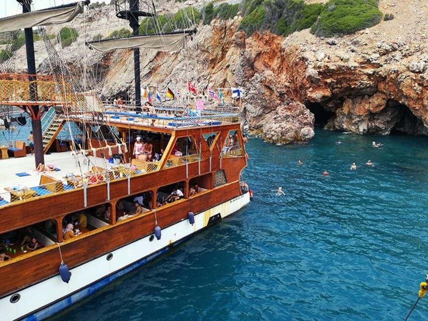 Alanya: Catamaran Boat Tour with Snorkeling with Lunch - Cleopatra Beach and the swimming stops
