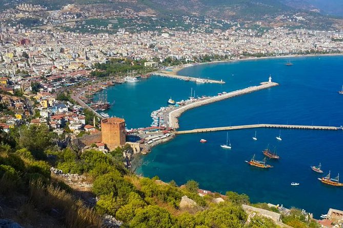 Alanya Catamaran Boat Tour with Sunbathing Swimming & Snorkelling - Setting out from Alanya Harbor