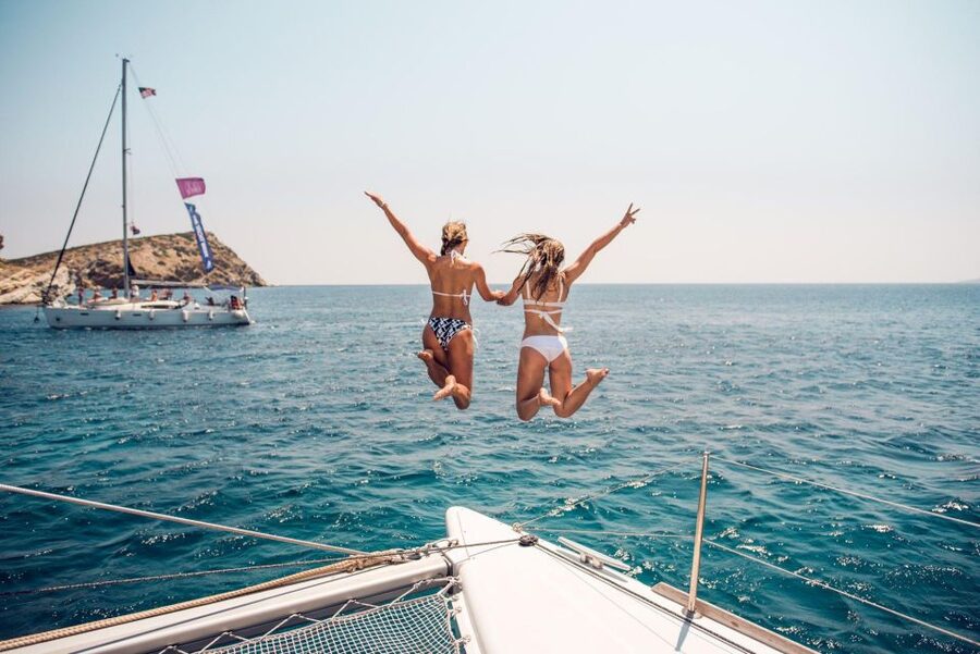 Alanya White Pearl Catamaran Cruise – Scenic Views & Swim - Lunch, drinks, and the boat setup