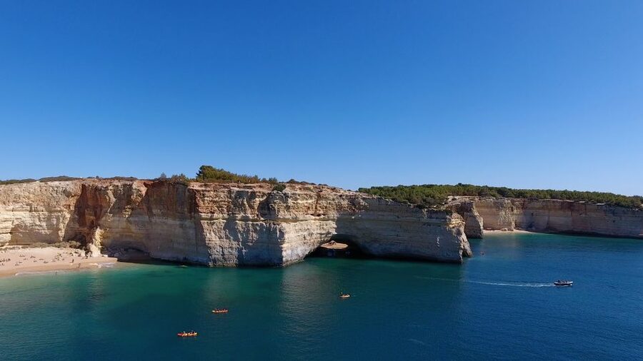 Albufeira: Coastline and Benagil Caves Tour by Catamaran - The Atlantic swim stop