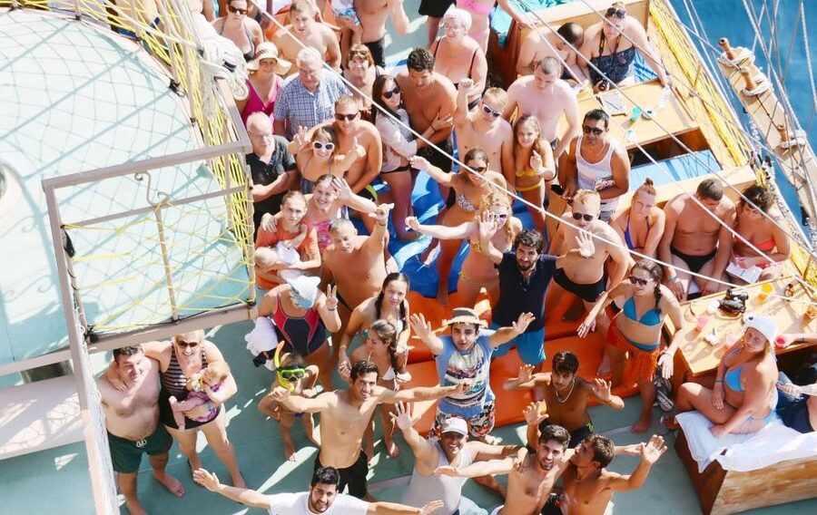Antalya & Kemer: Megastar Catamaran Cruise With Foam Party - Kiriş Bay and the third swim