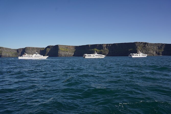 Aran Islands and Cliffs of Moher Day Cruise sailing from Galway City Docks - Seeing the Cliffs of Moher from the Atlantic