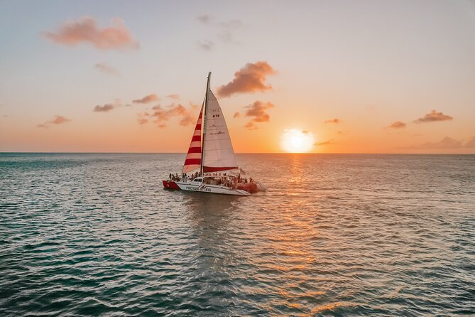 Aruba Sunset Sail Dinner Cruise with Open Bar by Catamaran - The open bar and the changing mood onboard