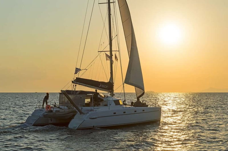 Athens: Half-Day Sunset Catamaran Cruise with Meal & Drinks - A Greek Meal Served on Board