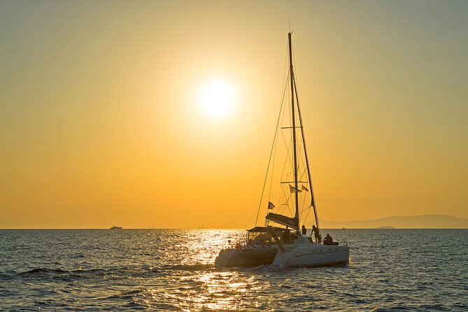 Athens Private Full day Catamaran cruise with meal & drinks - Lunch with seafood pasta and Greek-style sharing