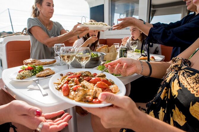 Athens Semi Private Sunset Catamaran Cruise with meal & drinks - Sunset views on the return sail
