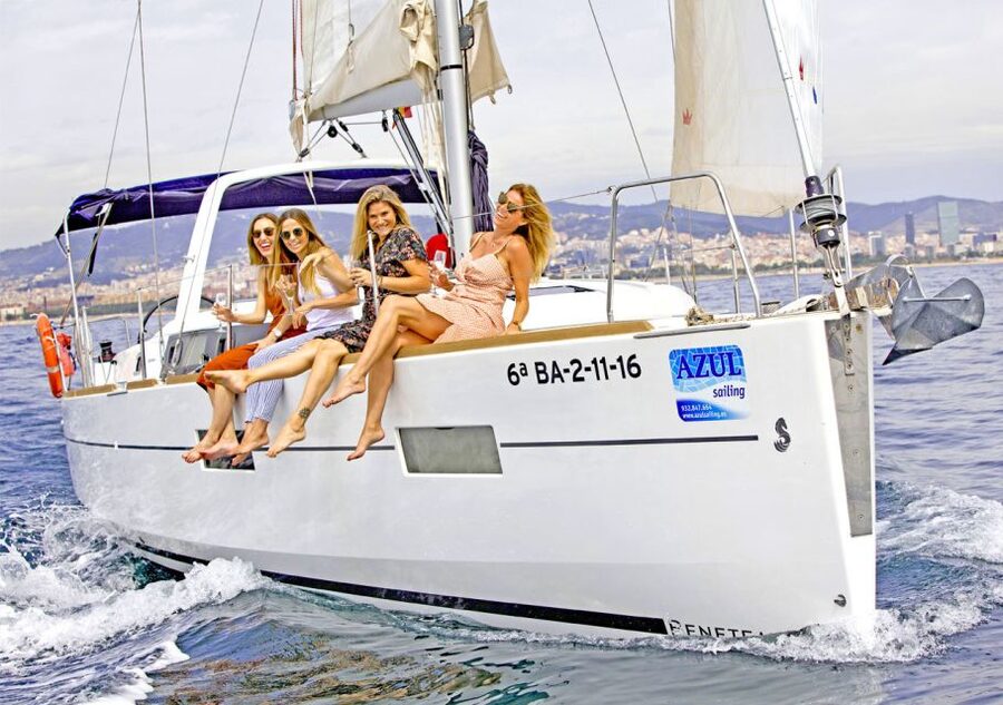Barcelona 2 hour Mediterranean Sailing with Snacks & Drinks - The first 55 minutes on the Mediterranean