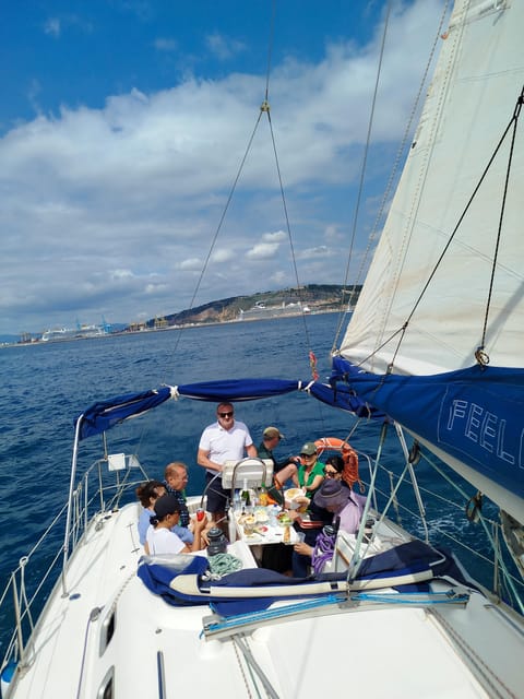 Barcelona Badalona : Sailboat Tour, Snacks, Drinks, Swimming - Snacks, cava, and the social side of the trip