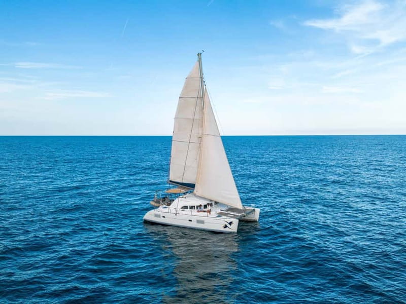 Barcelona: Catamaran Cruise w/ Sailing, Wine, & Tapa - Barcelona’s shoreline from the deck