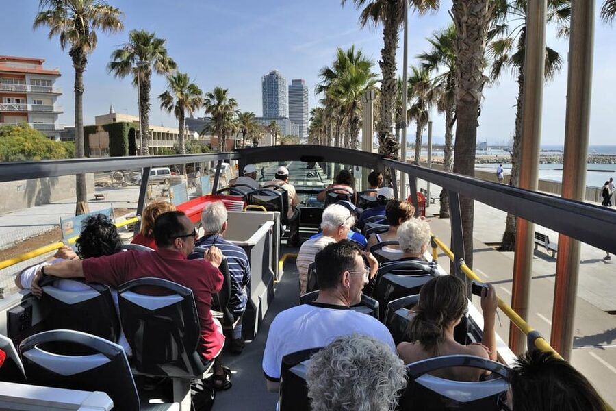 Barcelona: Hop-On Hop-Off Bus with Sailing Cruise - The orange West route, from Montjuïc to FC Barcelona