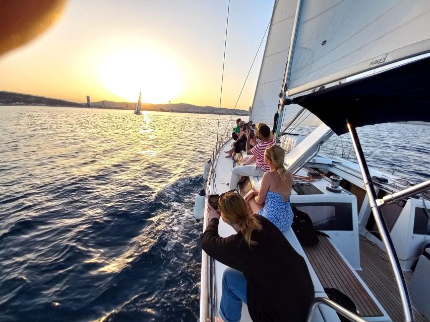 Barcelona: Luxury Private Sunset Yacht Cruise - The open-water sunset section