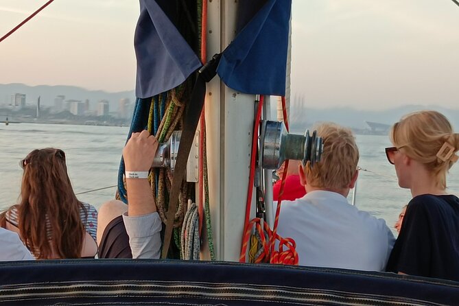 Barcelona private Sailing Tour - The swim stop is the trip’s most active moment