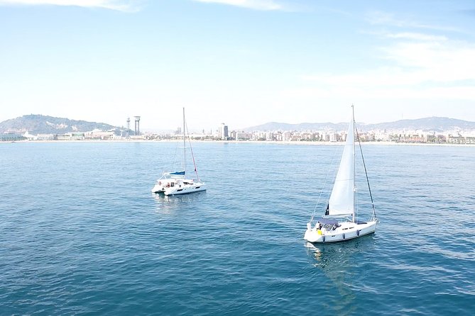 Barcelona Private Sailing Trip with unlimited drinks and snacks - Seeing Barceloneta from offshore