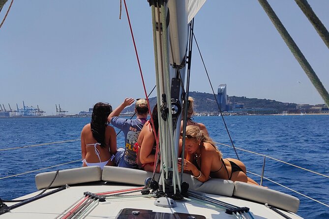 Barcelona Sailing Experience 2 hs w/Premium Snacks & Drinks - The Port Olímpic start sets an easy pace