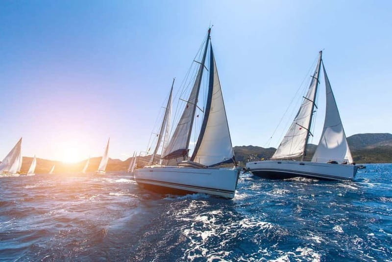 Barcelona: Sailing Tour + Food, Drinks, Swim & Sunset Option - Sailing past the harbor and America’s Cup waters