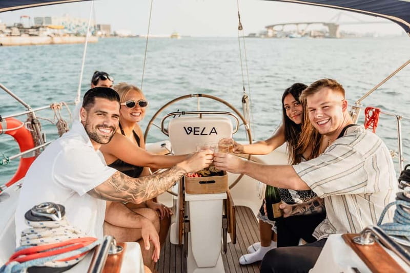 Barcelona: Sailing Tour with Young Local Captain & Drinks - The swimming stop and the open Mediterranean