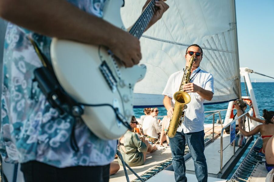 Barcelona: Sunset Catamaran Cruise with Live Music - The route focuses on Barcelona’s skyline and beaches