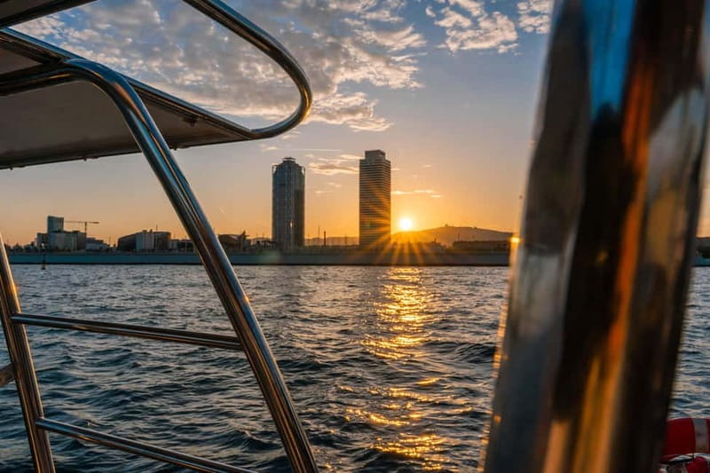 Barcelona: Sunset Catamaran Cruise with Wine and Tapa - Along the Barcelona coast as the sun goes down