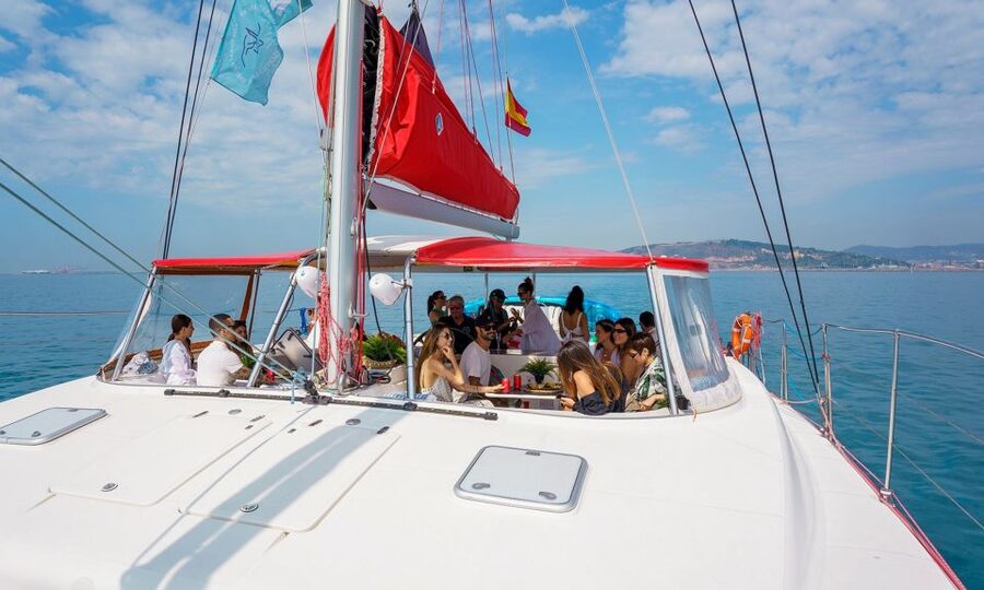 Barcelona: Sunset or Day Catamaran Cruise with Tapa & Drink - Weather can change the entire outing