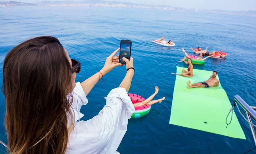 Barcelona: Sunset or Day Catamaran Cruise with Tapa & Drink - Finding your best seat on the catamaran