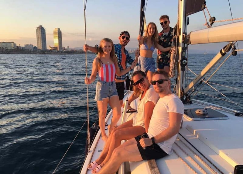 Barcelona: Sunset Sailboat Cruise with Open Bar and Snacks - The first 15 minutes: Olympic Port from the water