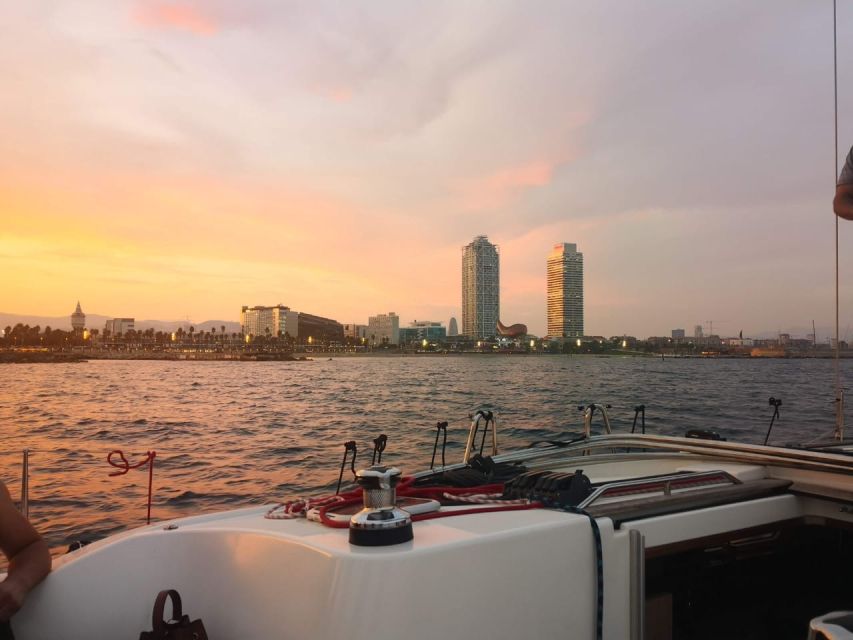 Barcelona: Sunset Sailing Experience with Snacks and Cava - Cava, snacks, and the social side
