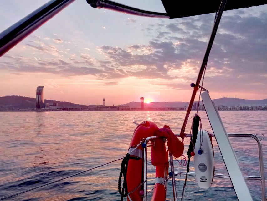 Barcelona: Sunset Sailing Tour with Open Bar & Snacks - Sailing offshore for the big Barcelona view