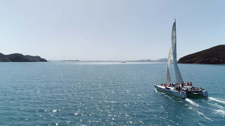 Bay of Islands 2-Hour Sundowner Evening Sailing Cruise - The optional swim stop at a sheltered anchorage