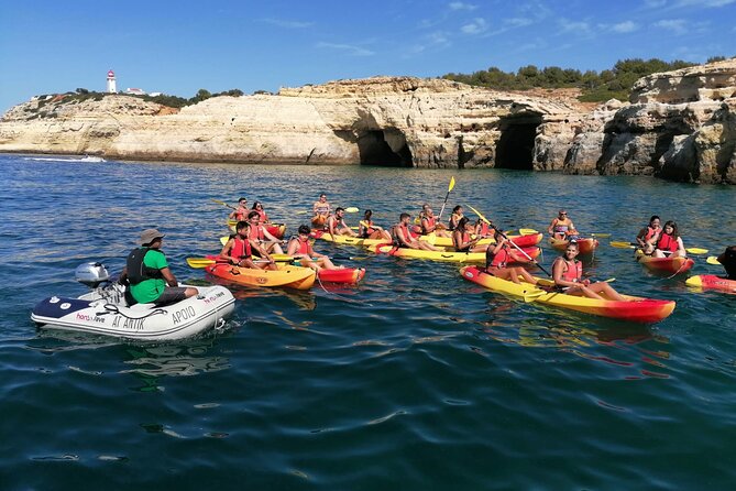 Benagil Kayak Tour On Board a Fantastic Catamaran - Entering Benagil Cave by Kayak