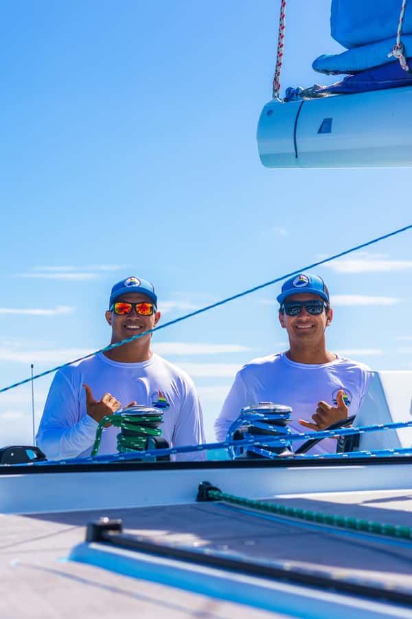 Board from Waikiki Beach for our Aloha Hour Sail - Why the Front Nets Are Worth Trying