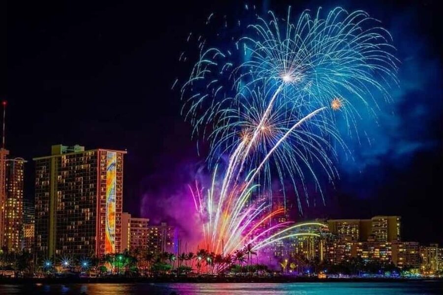 Board from Waikiki Beach: Friday Night Fireworks sail - Sunset, moonlight, and stars between the highlights