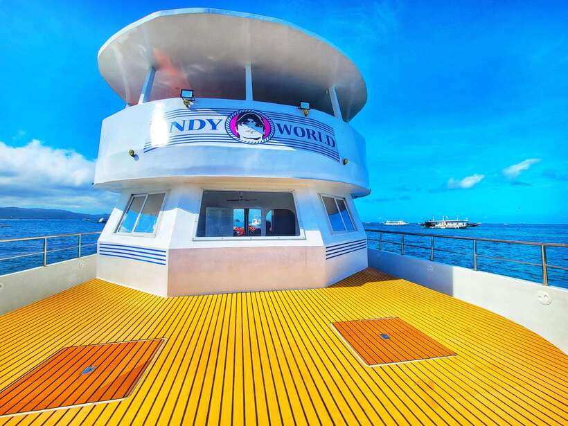 Boracay: Ultimate Party Cruise aboard the Andy World Yacht - Pizza, spaghetti, fruit, and simple party food
