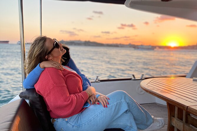 Bosphorus Sunset or Daytime Yacht Cruise with Snacks & Live Guide - Galata Tower and the return toward Istanbul