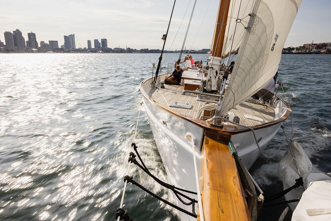 Boston Harbor Sunset Sail Tour - The crew, seating, and onboard mood