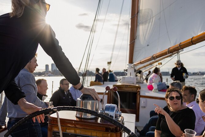 Boston Harbor Sunset Sail Tour - Fan Pier, the courthouse, and Harpoon Brewery