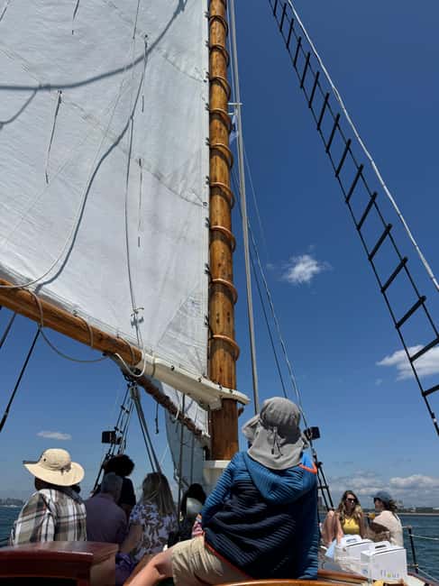 Boston: Tall Ship Harbor Sail - Raising the sails and finding your place on deck