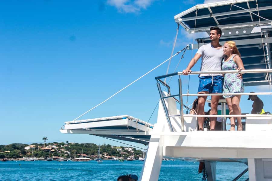 Búzios: Catamaran Boat Tour - The first coastal run: Caboclo Island to João Fernandes