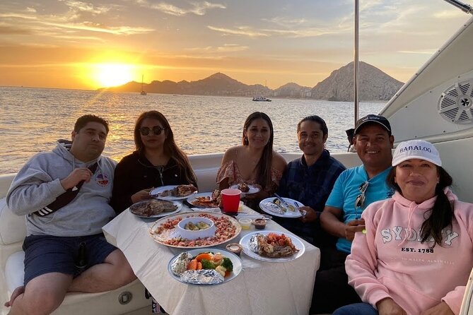 Cabo Arch Sunset Yacht Tour - Dinner & Drinks — Up to 18 Guests - Dinner, drinks, and the difference between a yacht trip and a booze cruise