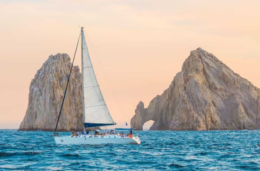 Cabo Luxury Sunset Sailing Adventure with Open Bar - Sailing between the Pacific and Sea of Cortez