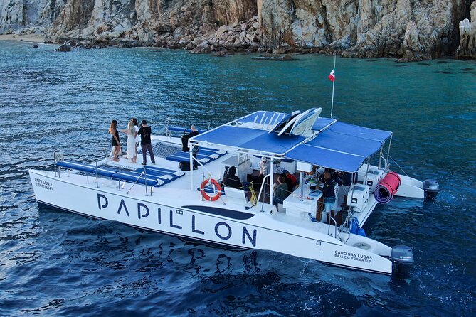 Cabo San Lucas All-Inclusive Private Catamaran Snorkeling Cruise - Medano Beach, lunch, and the open bar