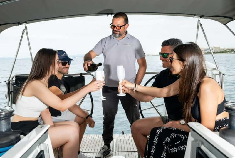 Cagliari: Catamaran Tour, Swimming, Snorkeling, & Prosecco - Cala Bernat and the first look at the coast
